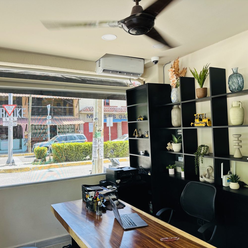 Interior view of the Salmo 23 Real Estate agency in Huatulco, Coast of Oaxaca.